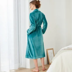 Peignoir in effen velours