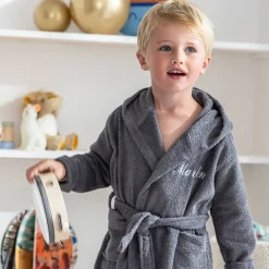 Personaliseerbare badjas voor kinderen, wasbeer