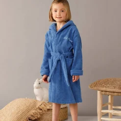 Personaliseerbare badjas met kap in badstof, kinderen