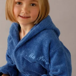 Personaliseerbare badjas met kap in badstof, kinderen