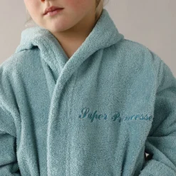 Personaliseerbare badjas met kap in badstof, kinderen