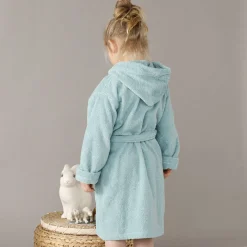 Personaliseerbare badjas met kap in badstof, kinderen