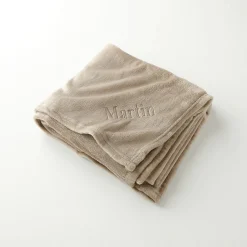 Personaliseerbare plaid in fleece, pluchen touch