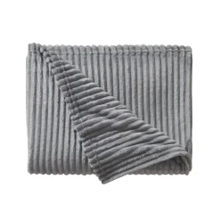 Plaid met ribbeleffect en pluchetouch