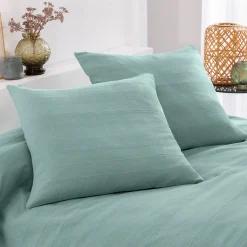Plaid of sprei, effen katoen met artisanaal weefsel
