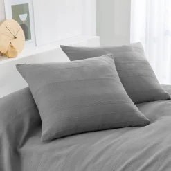 Plaid of sprei, effen katoen met artisanaal weefsel