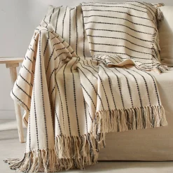 Plaid of zitbanksprei in artisanaal weefsel