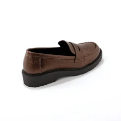 Platte ballerina's in microvezel