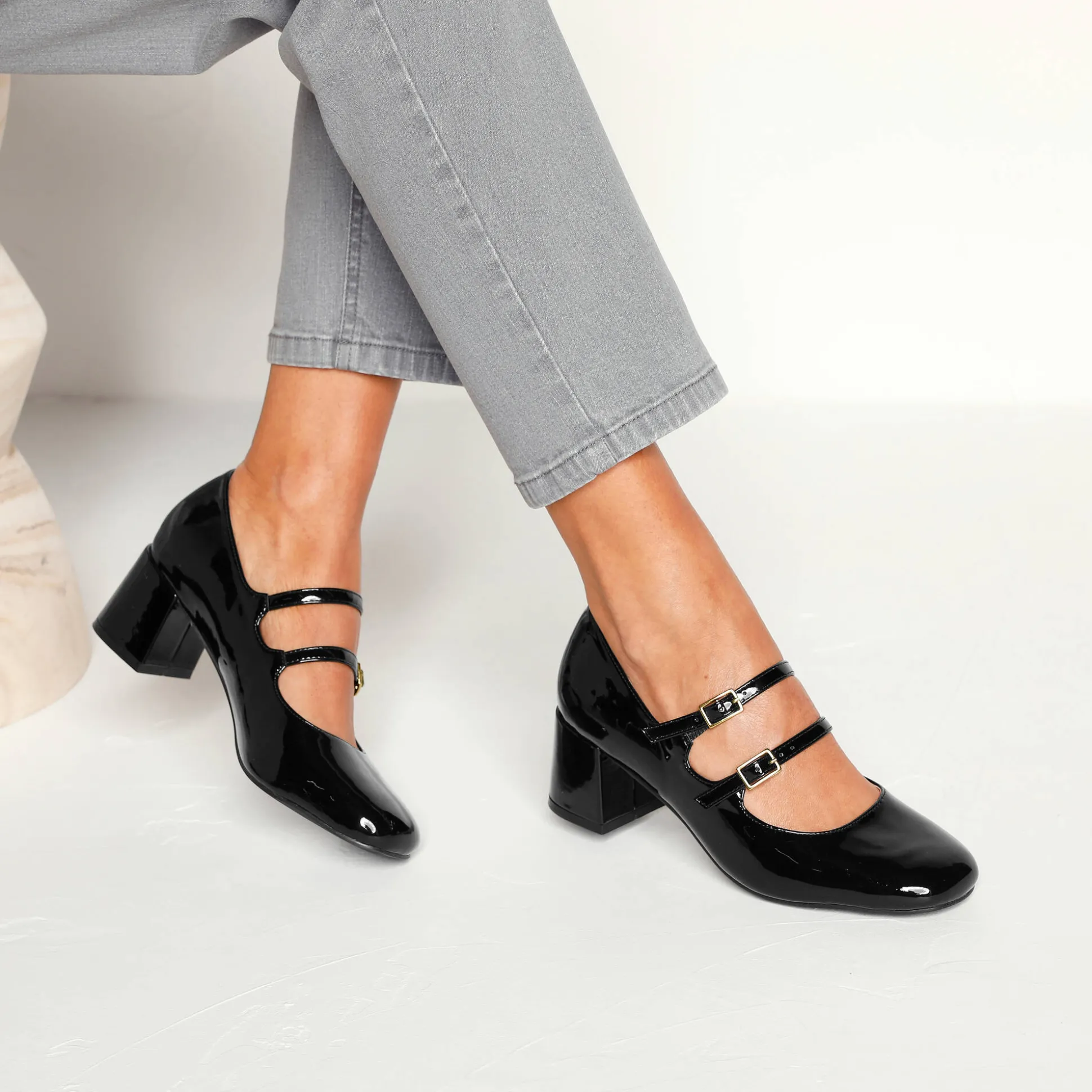 Platte ballerina's in microvezel