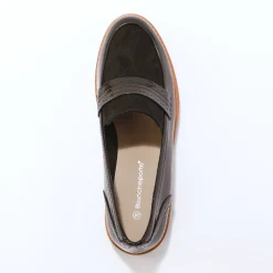 Platte ballerina's in microvezel