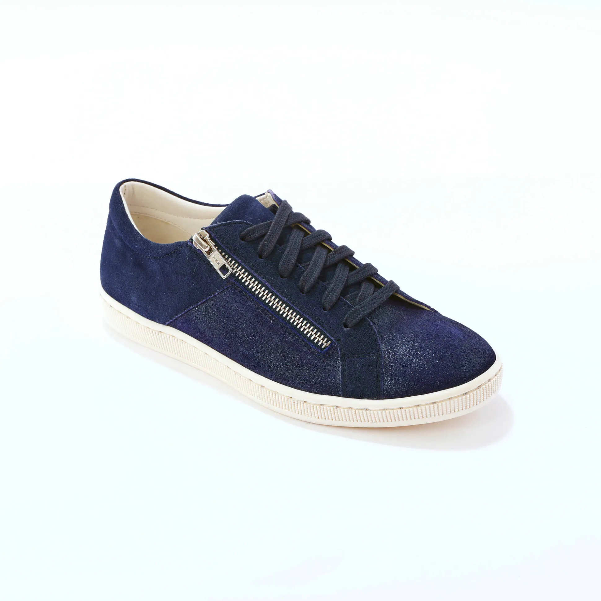 Platte ballerina's in microvezel