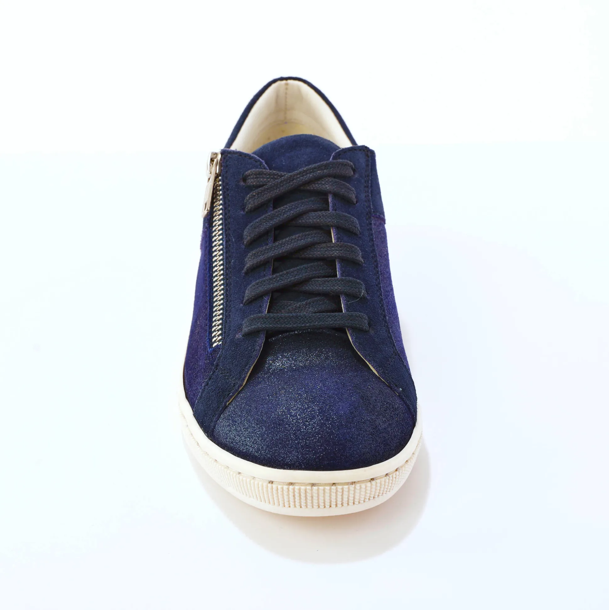 Platte ballerina's in microvezel