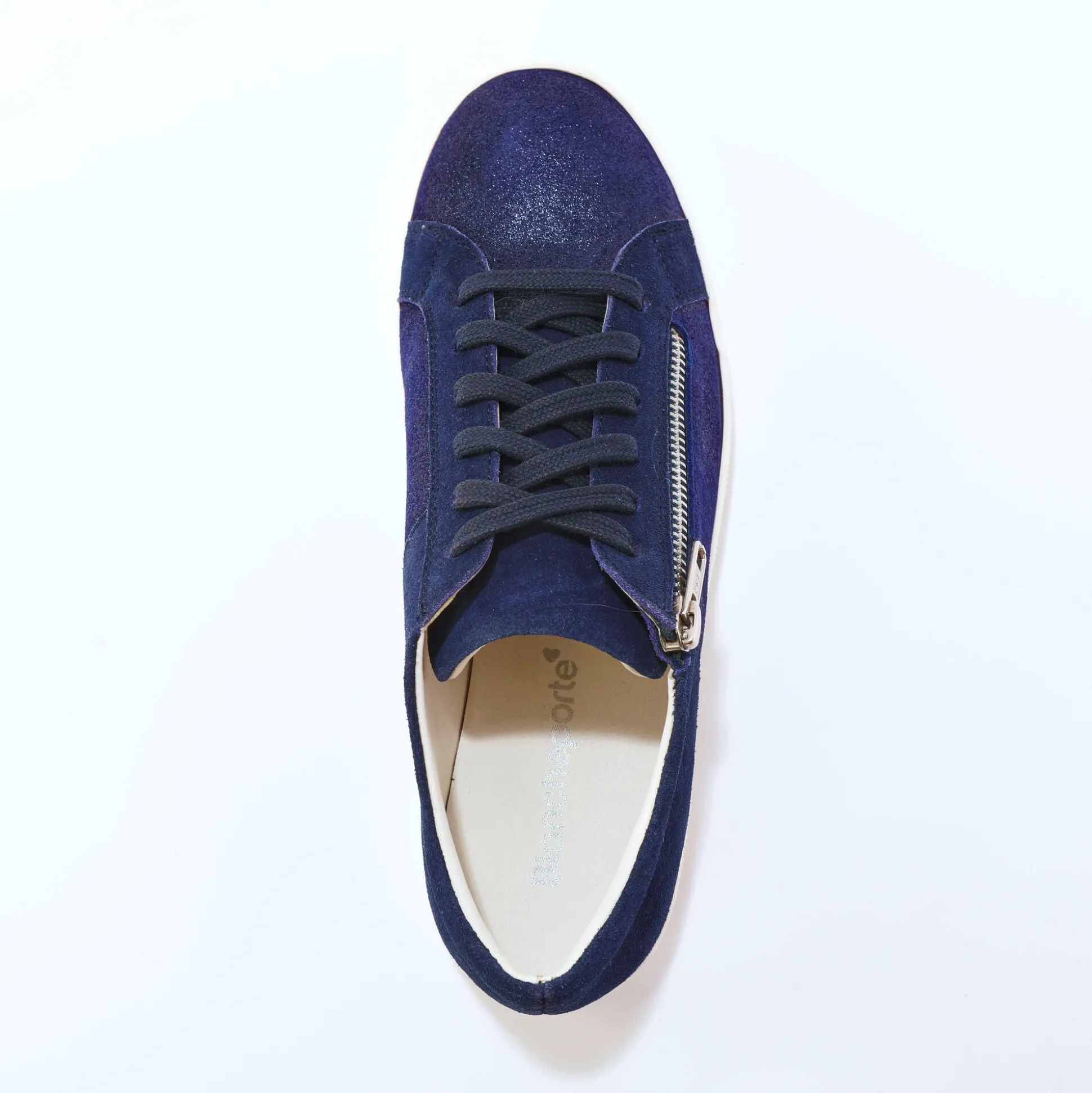Platte ballerina's in microvezel