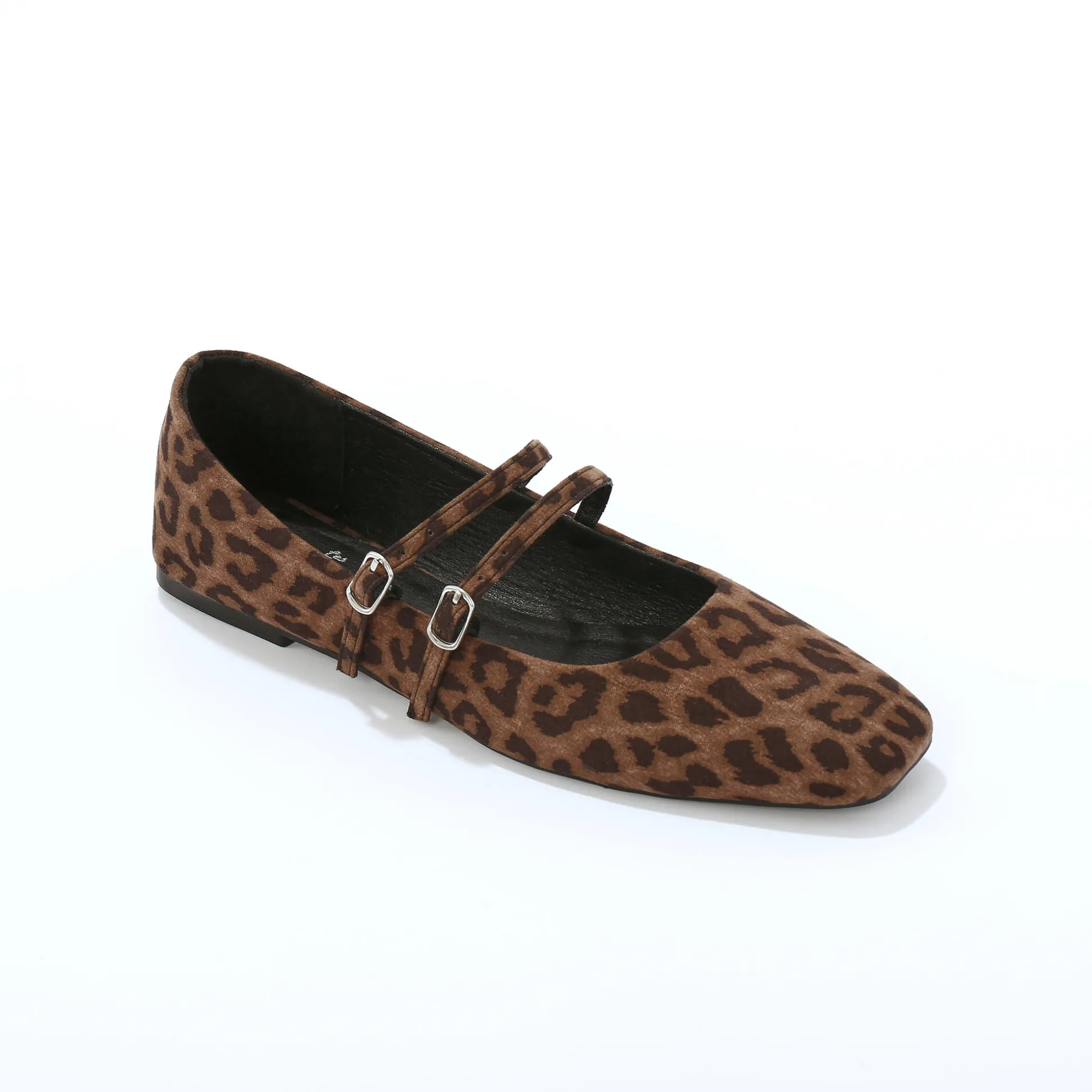 Platte ballerina's, luipaardmotief