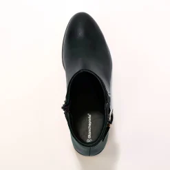 Platte boots in leer
