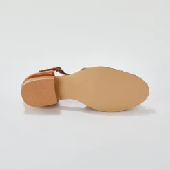 Platte, leren sandalen