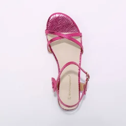 Platte metallic sandalen