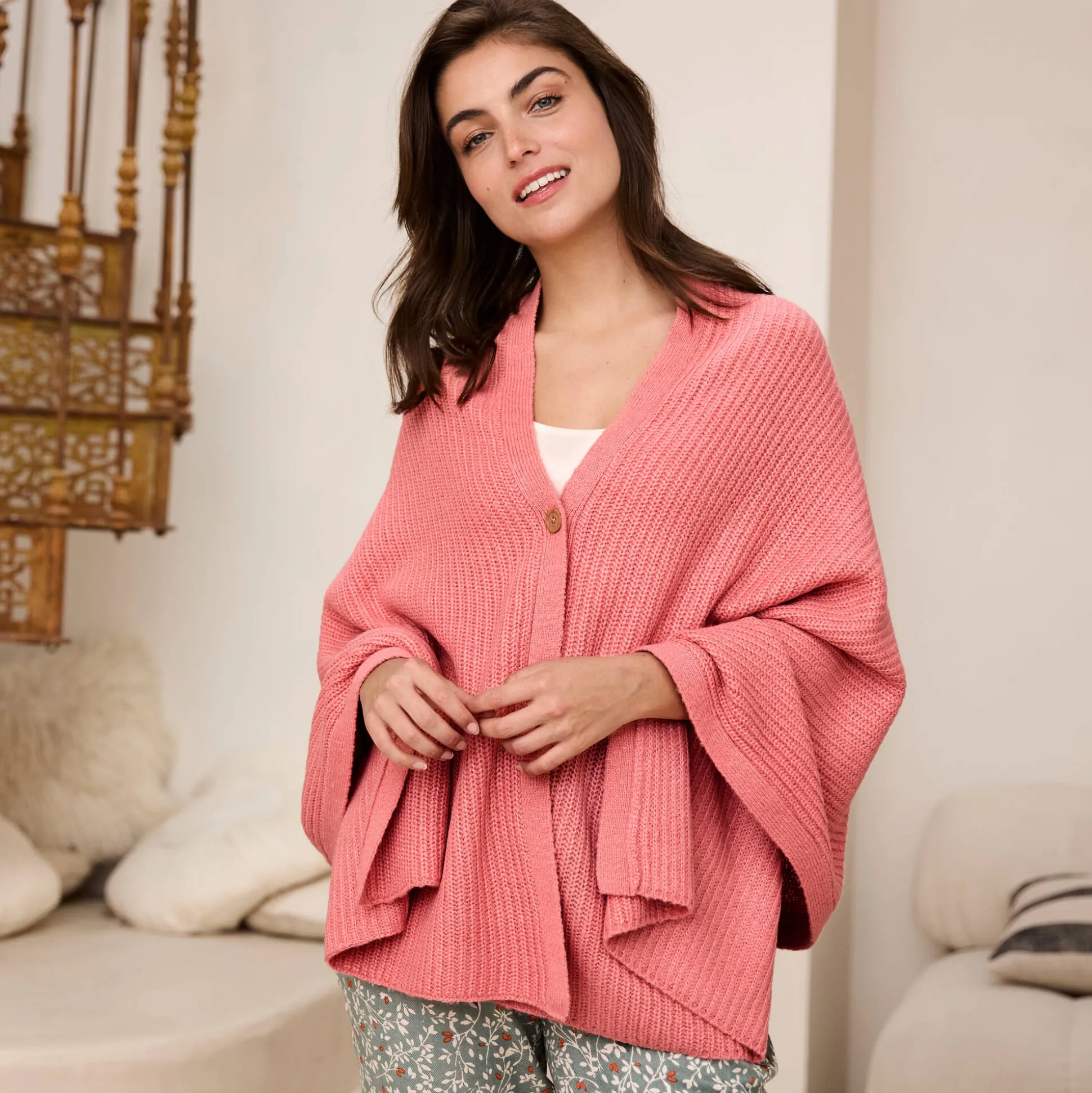 Poncho in tricot