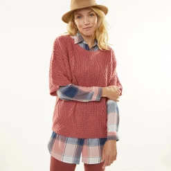 Poncho trui met mouwen op ellebooglengte