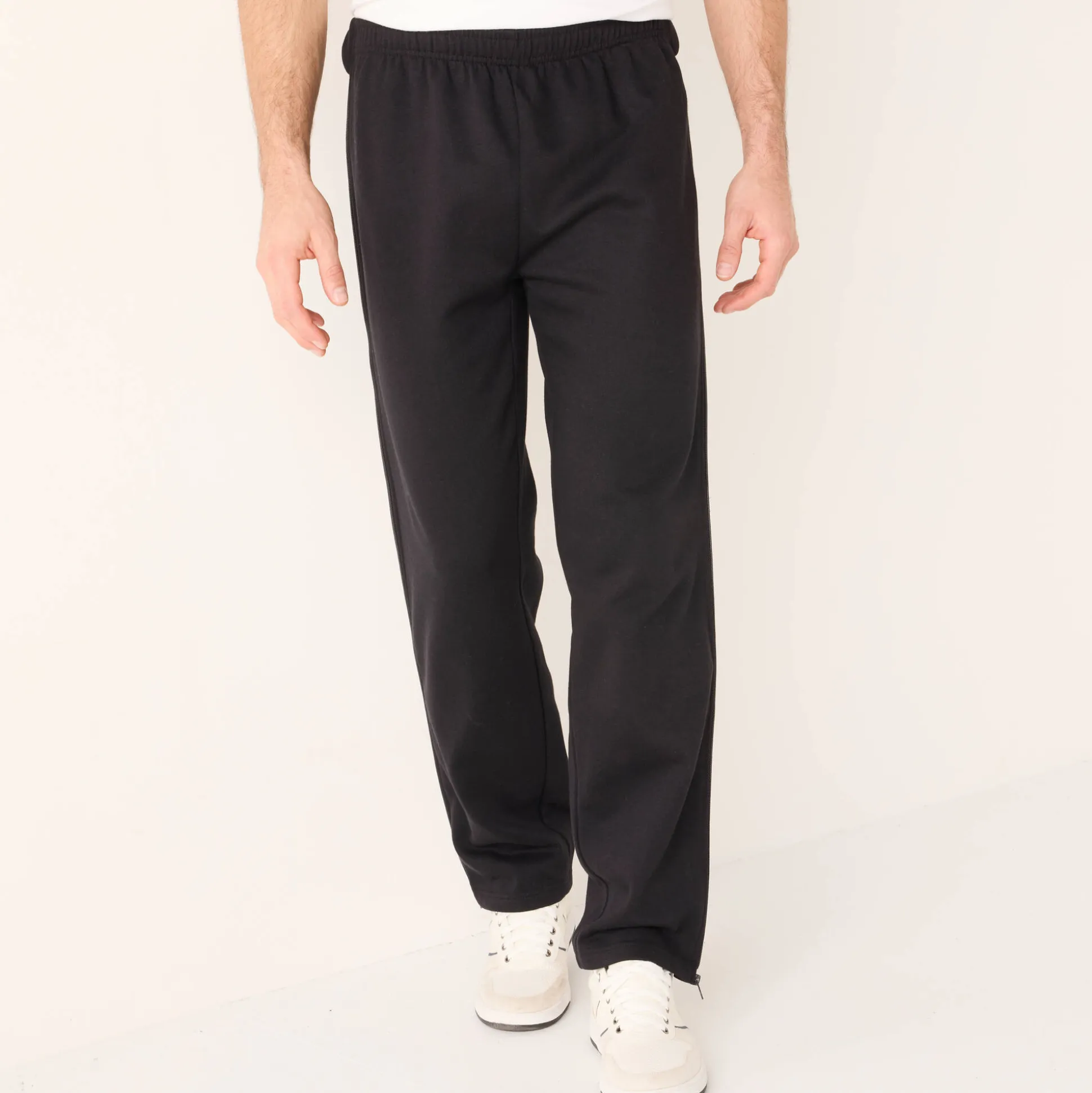 Praktische joggingbroek, ritsen opzij