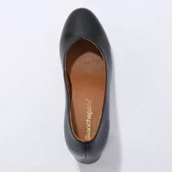 Pumps in glad leer met ronde neus