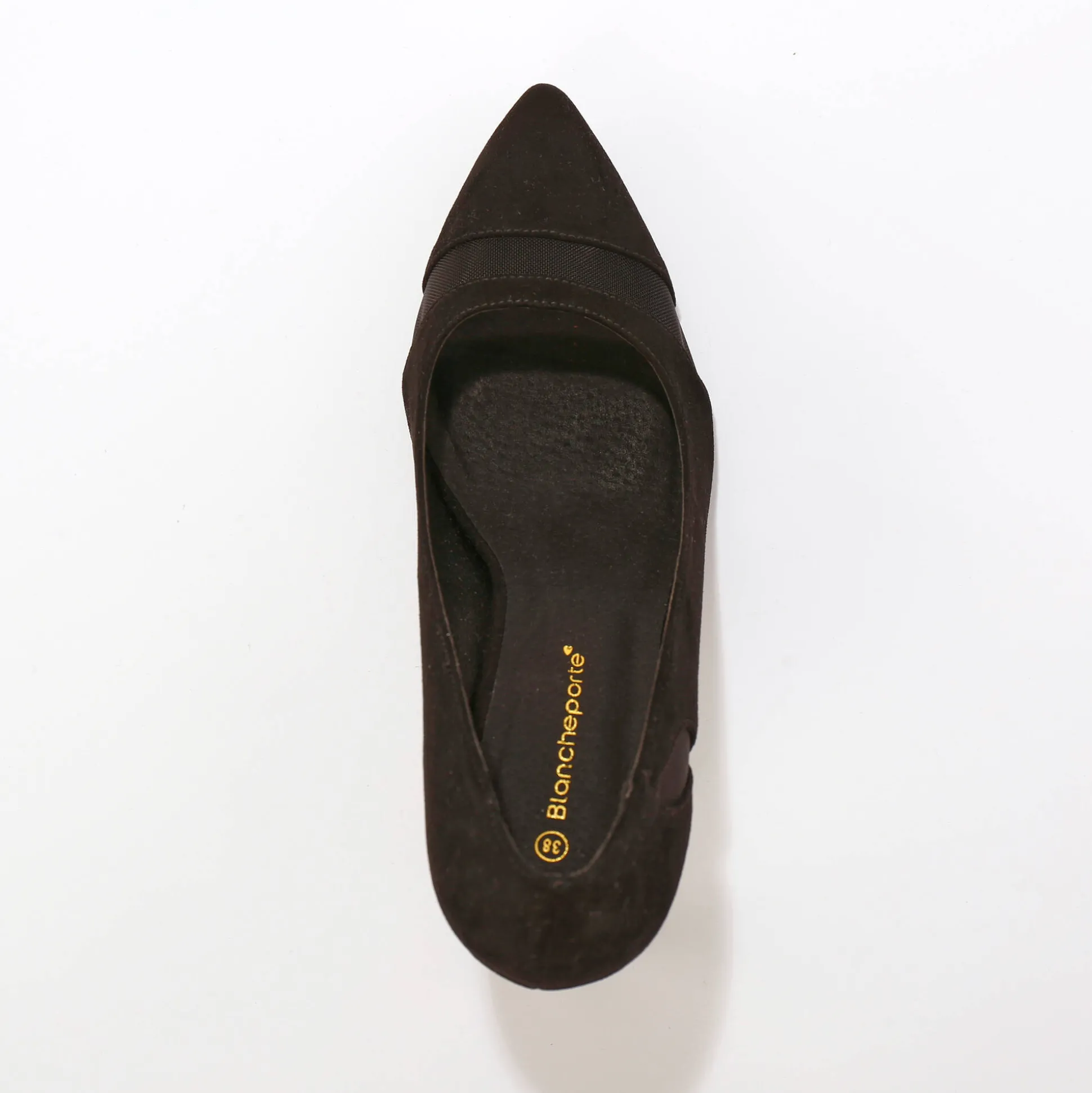 Pumps met naaldhakken en nettricot