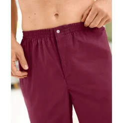 Pyjama in effen popeline van polyester/katoen