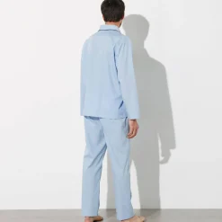 Pyjama in effen popeline van polyester/katoen