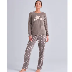 Pyjama in fleece met pluchetouch