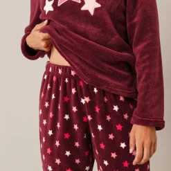 Pyjama in fleece met pluchetouch