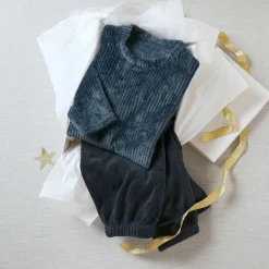 Pyjama in fleecetricot met textuur, pluchen touch