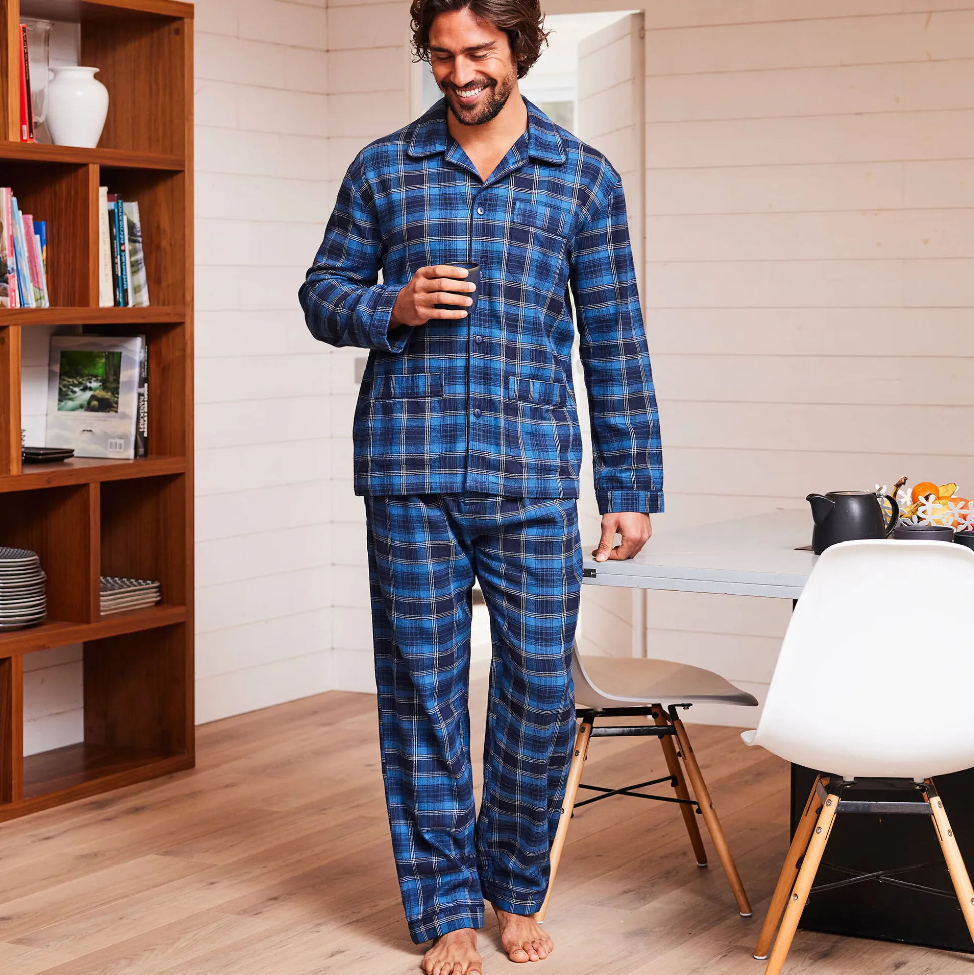 Pyjama in geruit flanel
