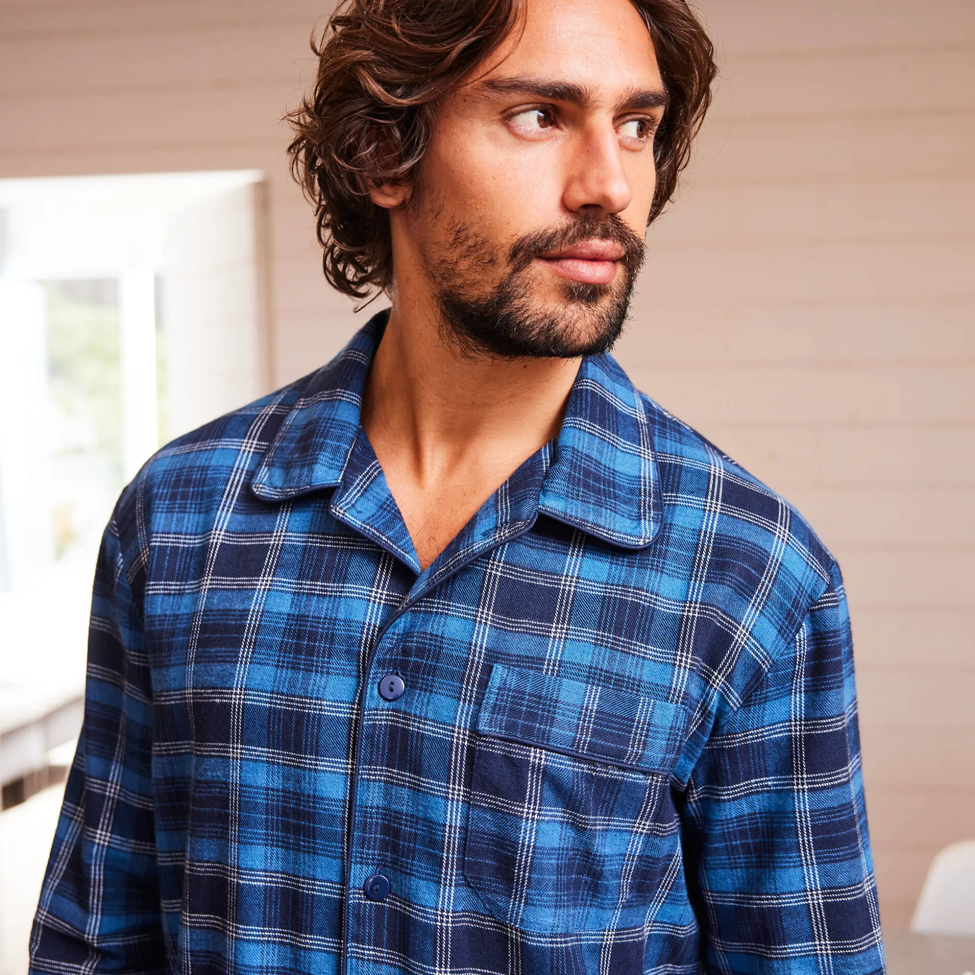 Pyjama in geruit flanel