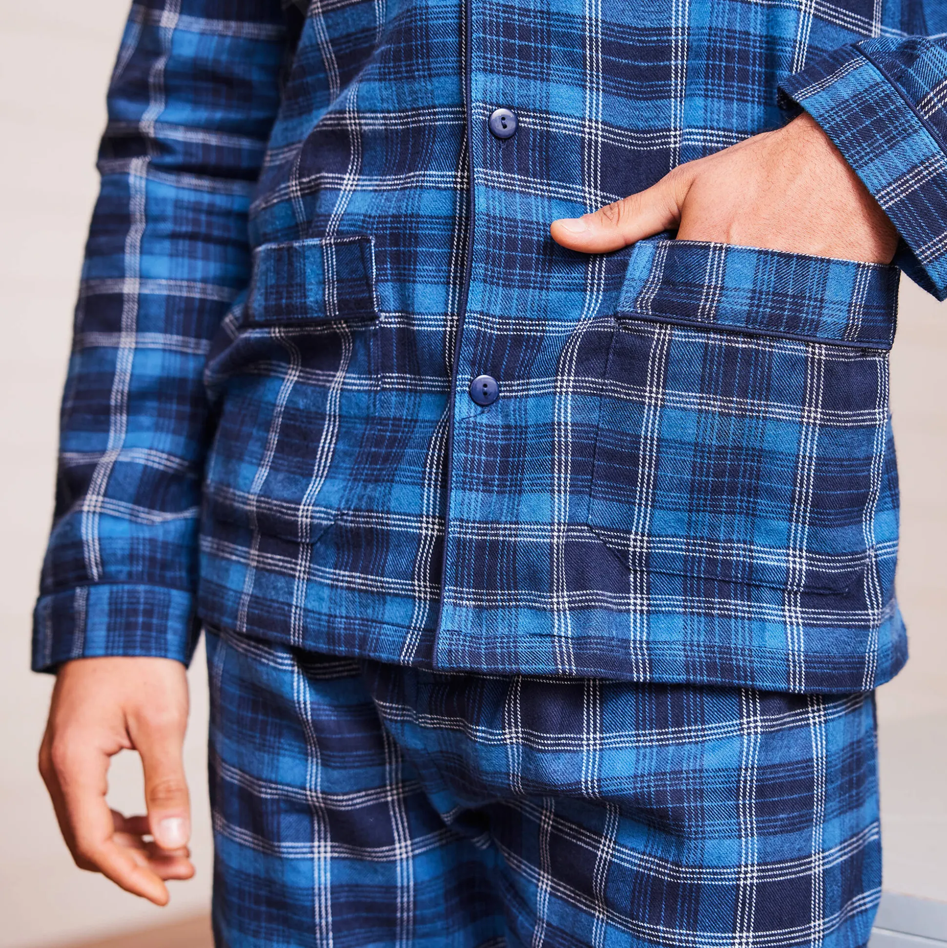 Pyjama in geruit flanel