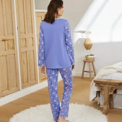 Pyjama met bloemenprint - zuiver katoen