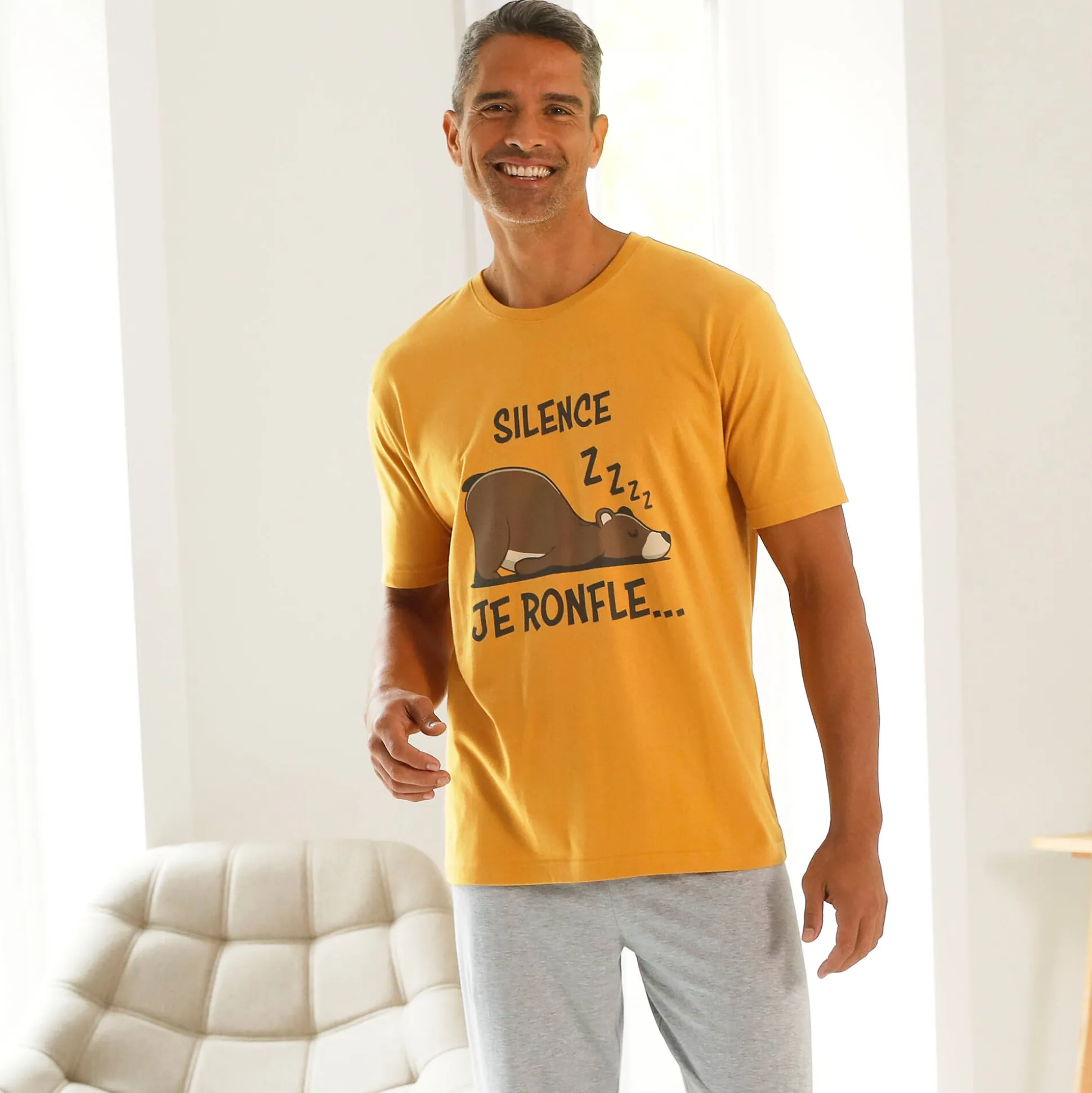 Pyjama met broek, T-shirt met korte mouwen