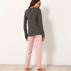 Pyjama met 'kat' print