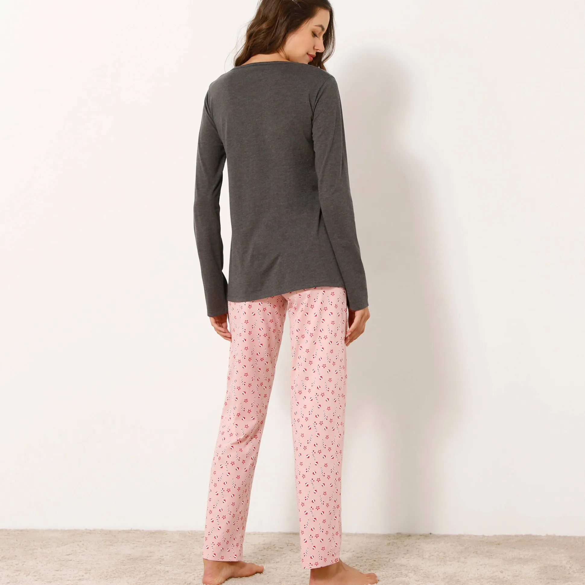 Pyjama met 'kat' print