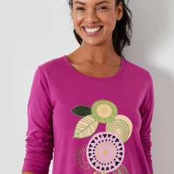 Pyjama met lange mouwen en rozettenmotief