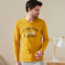 Pyjama met lange mouwen en letterprint