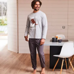 Pyjama met lange mouwen, Marmotte