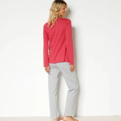 Pyjama met 'otter' print met bijpassend tasje
