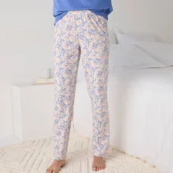 Pyjama met pasje in plumetis - vogelprint