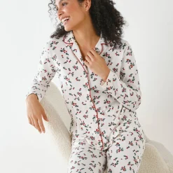 Pyjama met reverskraag en hulstprint