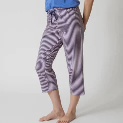 3/4-pyjamabroek in katoen met strepenprint
