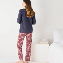 Pyjamabroek in katoen met print 