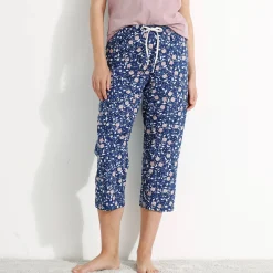 3/4-pyjamabroek in katoen met bloemenprint