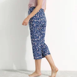 3/4-pyjamabroek in katoen met bloemenprint
