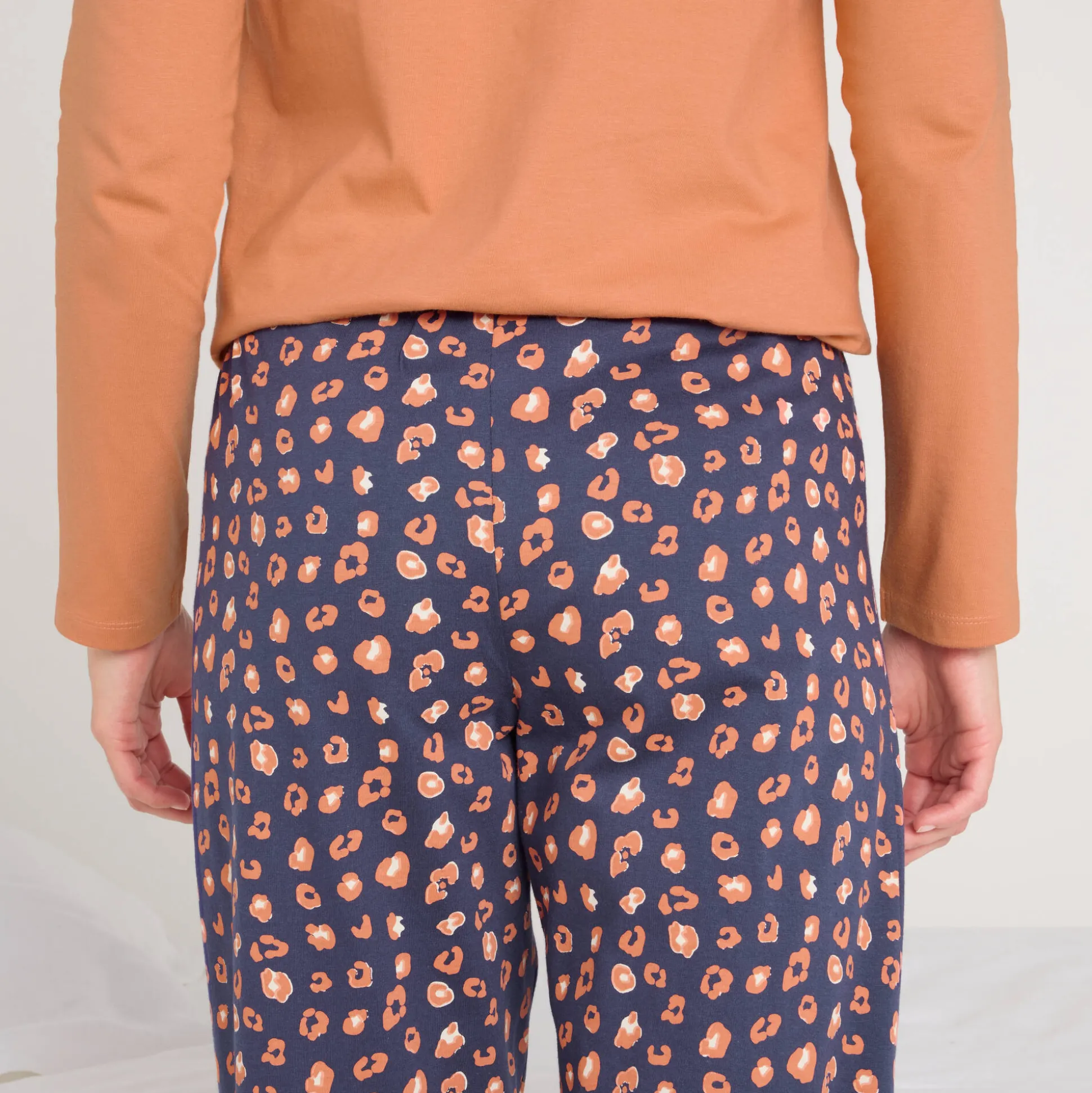 Pyjamabroek in katoen met print "Beautiful"