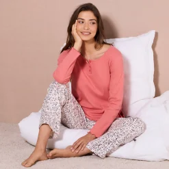 Pyjamabroek met bloemenprint